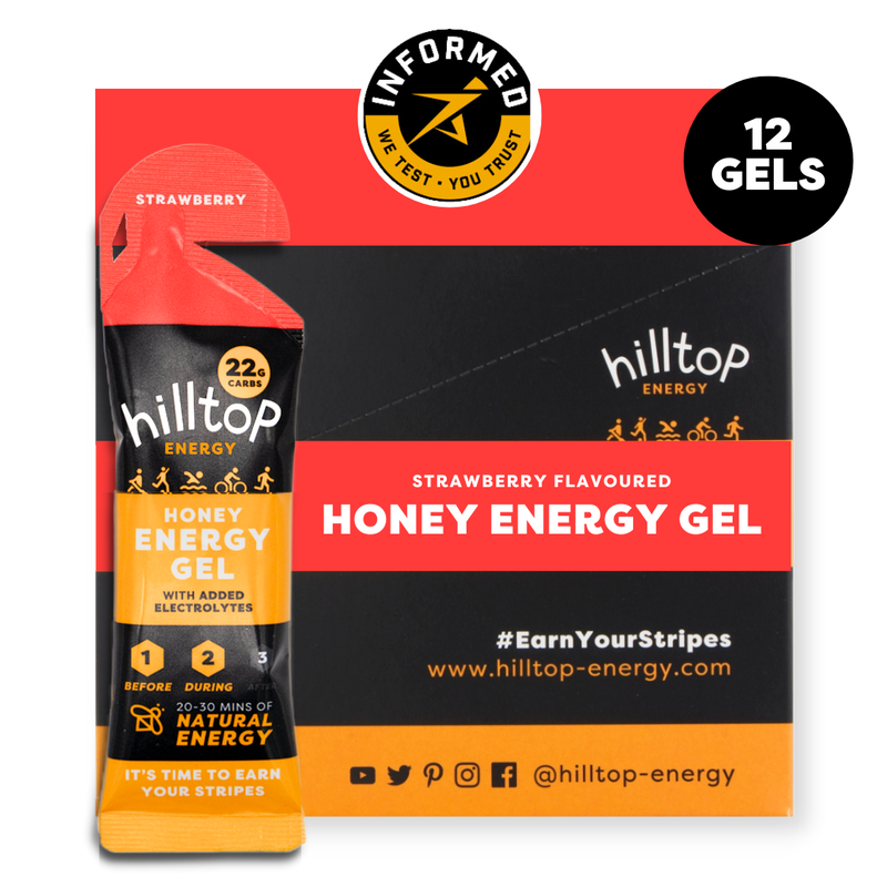 Hilltop Energy Strawberry Gel – 1 Case (12 x 30g)